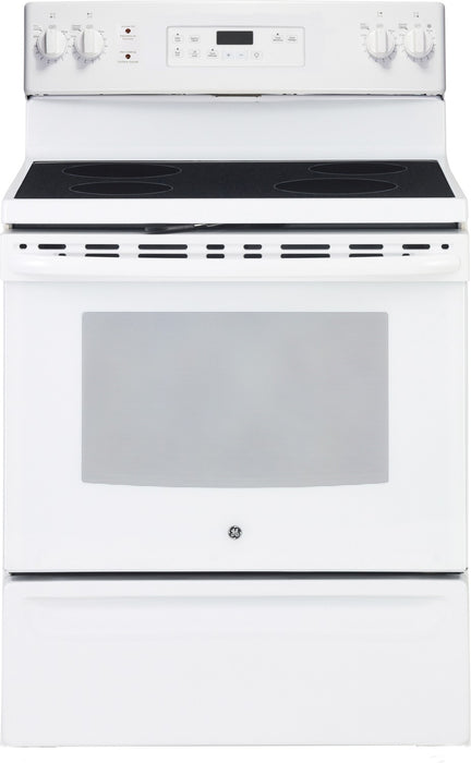 GE 5.3 Cu. Ft. Electric Range with Self Clean and 4 Burners - White - JCB630DKWW