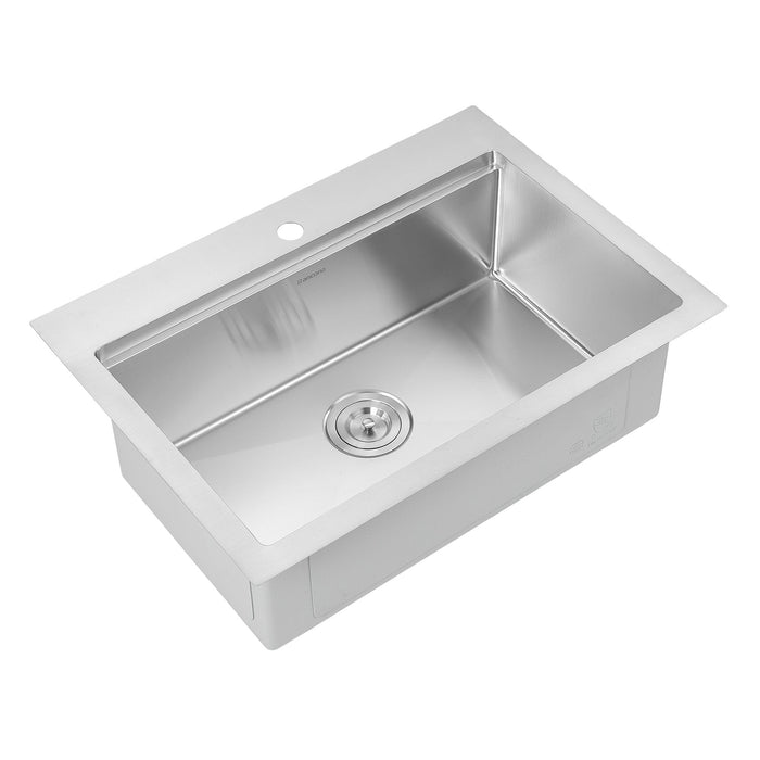 Ancona 28\" Dual Mount Workstation Kitchen Sink - AN-33104
