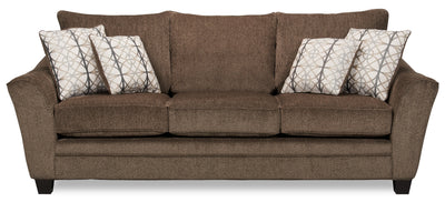 Febe Chenille Full-Size Condo Sofa Bed - Brown 