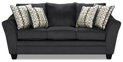 Febe Chenille Condo Sofa - Charcoal 