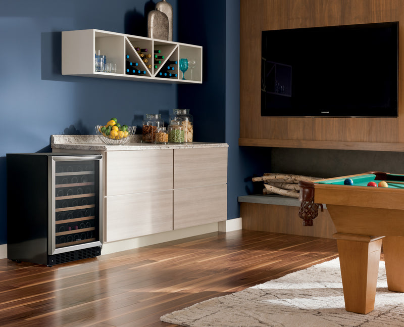 Frigidaire Gallery 23.4\" 5.3 Cu. Ft. 52-Bottle Wine Cooler Refrigerator - Stainless Steel - FGWC5233TS