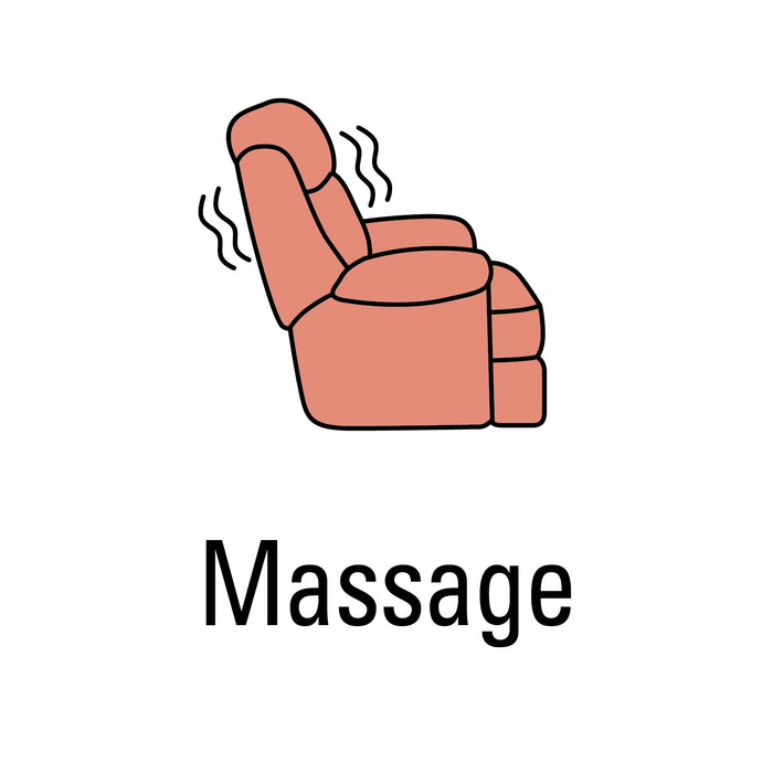 Recliner 5598 Genuine Leather Massage Recliner with Storage Arms - Chocolate