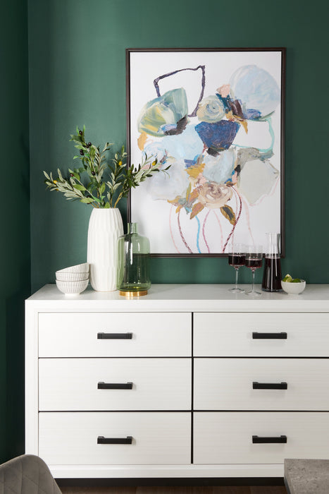 Acrylic Blue Flower - 31\" x 41\"