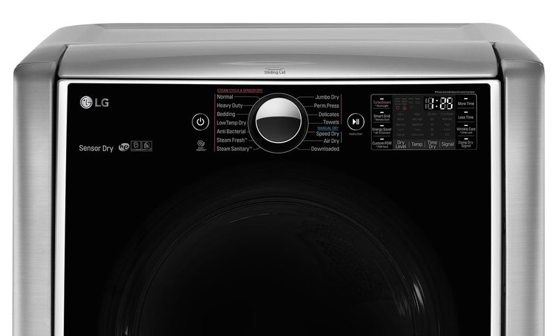 LG 9.0 Cu. Ft. Mega Capacity Gas Steam Dryer – Graphite Steel