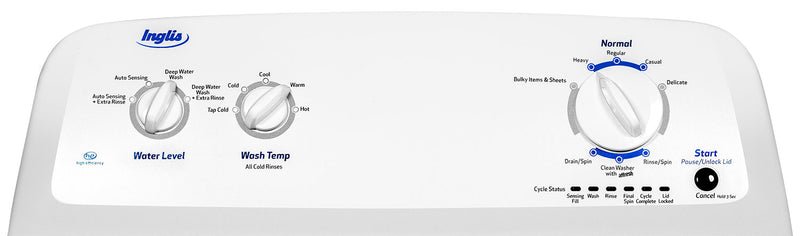 Inglis 4.0 Cu. Ft. Top-Load Washer and 6.5 Cu. Ft. Electric Dryer – White