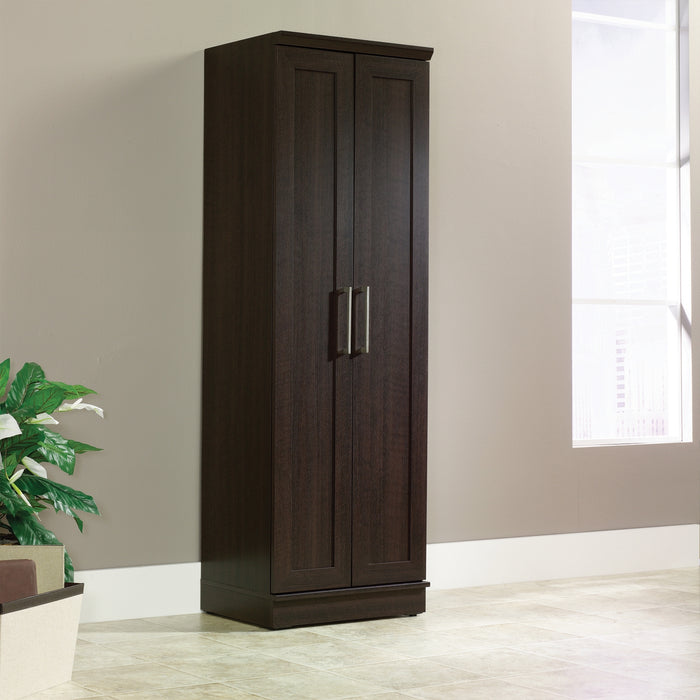 Clinton 23.31\" Storage Cabinet with 4 Shelves - Dark Brown