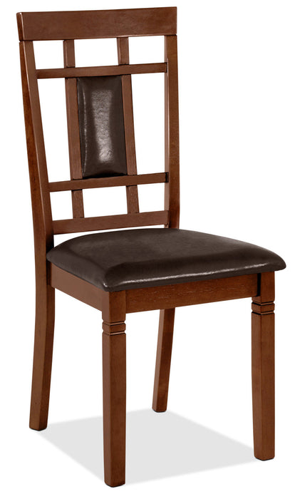 Aran 5pc Dining Set with Table & 4 Chairs, 60\"W - Brown