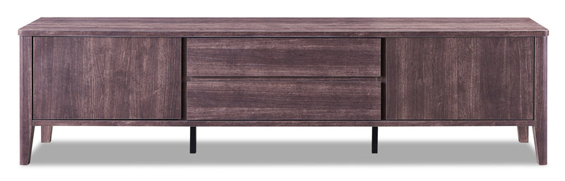 Gabe 72\" Modern TV Stand with Storage for TVs up to 80\"- Walnut Brown