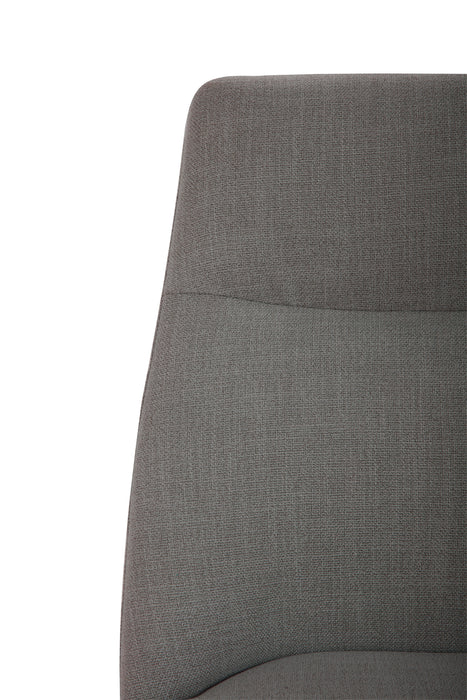 Gabi Dining Chair with Linen-Look Fabric - Charcoal