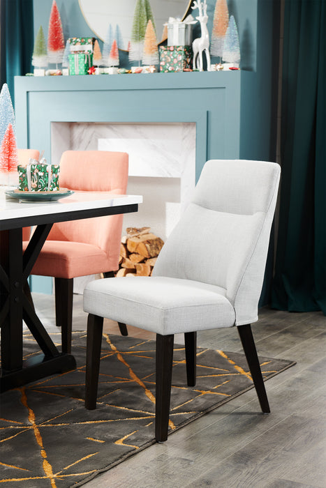 Gabi Dining Chair with Linen-Look Fabric - Grey