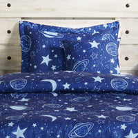 Galaxy 4-Piece Full Comforter Set - Blue 