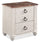 ["Willowton Bedside 2-Drawer Nightstand, 23.7##PACKAGEDETAILSquot;W x 25.7##PACKAGEDETAILSquot;H - Whitewash"]
