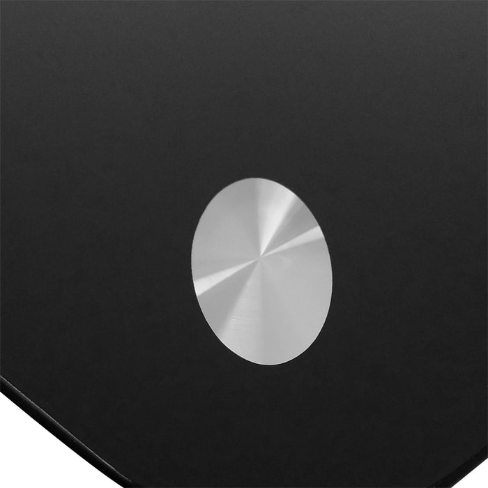 Laguna 26\" Modern Audio Stand with Storage and Cable Management for TV's up to - Black Metal and Glass