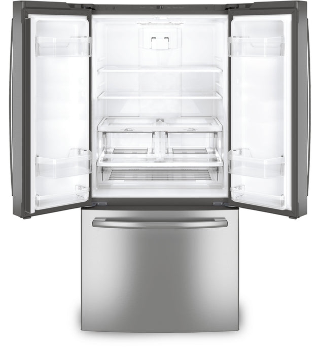 GE 33\" 24.8 Cu. Ft. French-Door Refrigerator - Stainless Steel Fingerprint Resistant  - GNE25DYRKFS