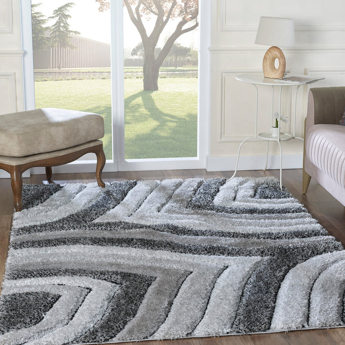Gray Shade Area Rug - 5' x 7'6\"