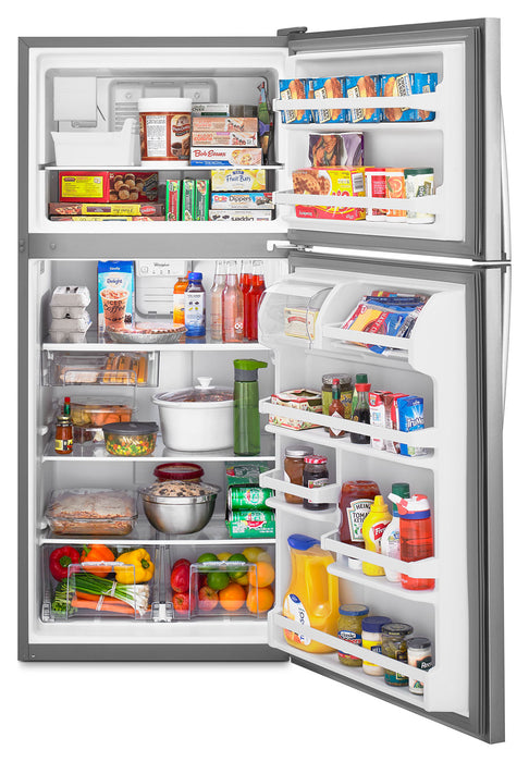 Whirlpool 30\" 18.2 Cu. Ft. Top-Mount Refrigerator - Monochromatic Stainless Steel - WRT318FZDM