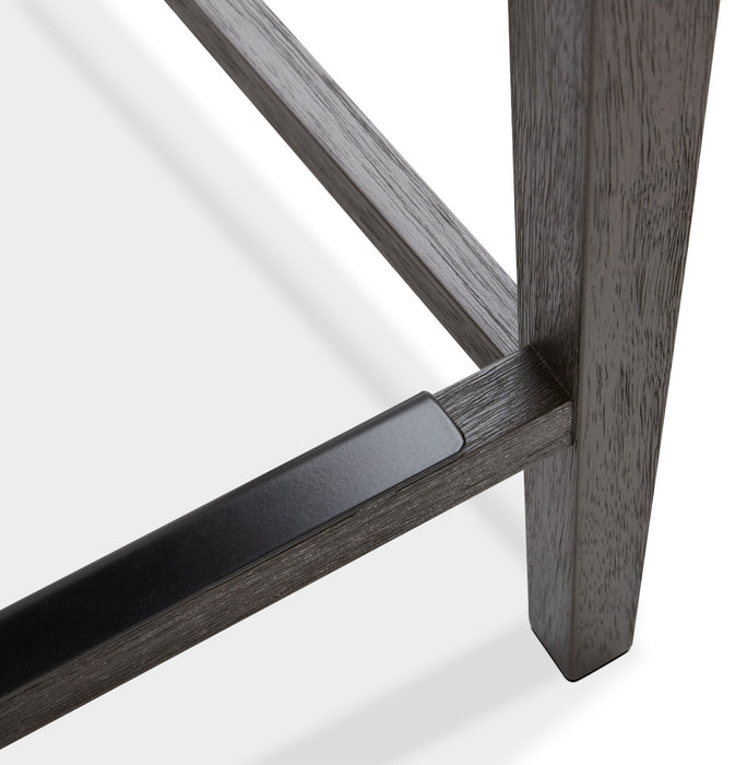 Quinn Counter-Height Stool with Vegan Leather Fabric, 26\"H - Taupe