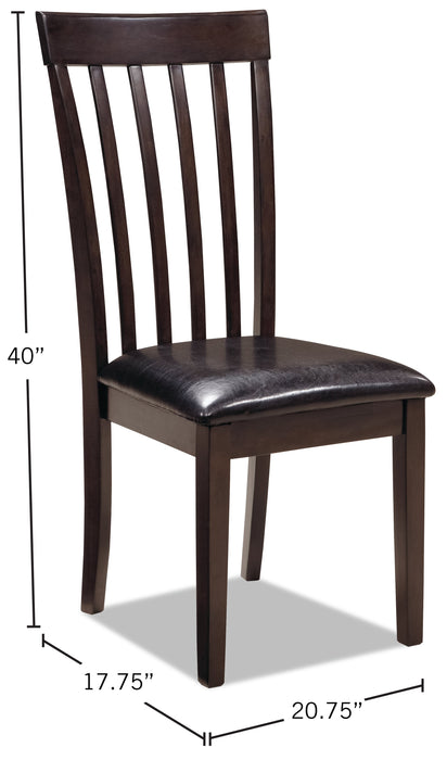 Hammis 3pc Drop-Leaf Dining Set with Table & 2 Chairs, 36\"W Round - Brown