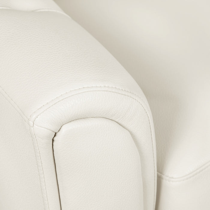 Andi 62\" Leather-Look Fabric Loveseat with Button Tufting - Beige