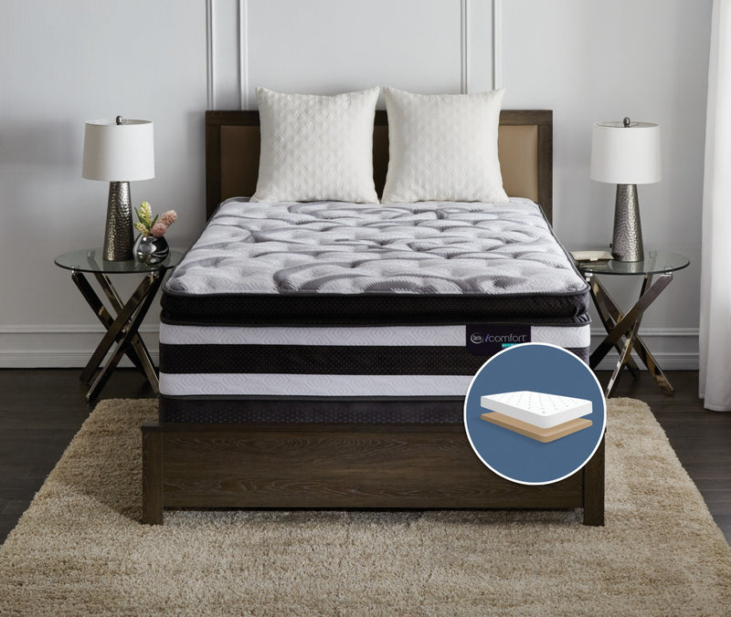 Serta iComfort® Manolo Medium Super Pillow-Top Low-Profile King Mattress Set