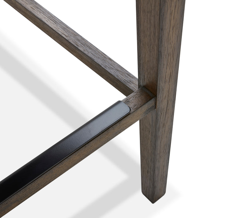 Quinn Barstool with Vegan Leather Fabric - Brown