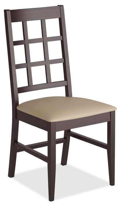 Atwood Dining Chair with Faux Leather Seat, Set of 2 – Grey
