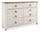 ["Willowton Bedroom 6-Drawer Dresser, 60.9##PACKAGEDETAILSquot;W x 40.6##PACKAGEDETAILSquot;H - Whitewash"]