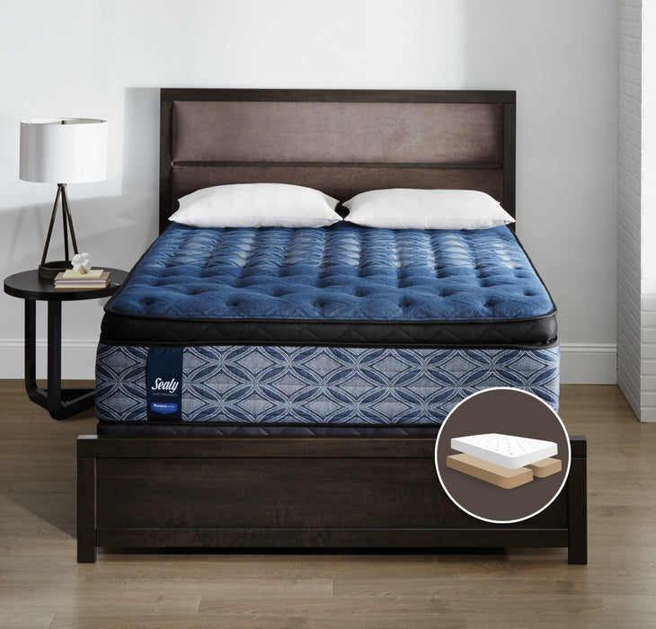 Sealy Posturepedic Performance Plus Mornington Medium Euro Pillow-Top Split Queen Mattress Set