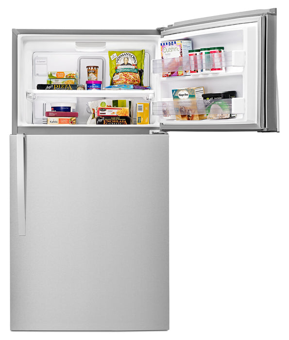 Whirlpool 33\" 21.3 Cu. Ft. Top-Mount Refrigerator - Monochromatic Stainless Steel - WRT541SZDM