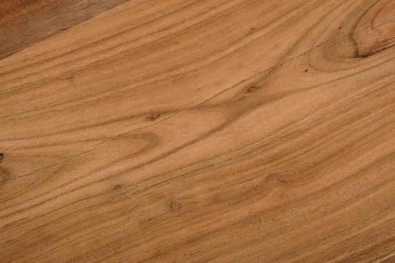 Agra 24\" Rustic End Table - Brown and Black with Iron Legs