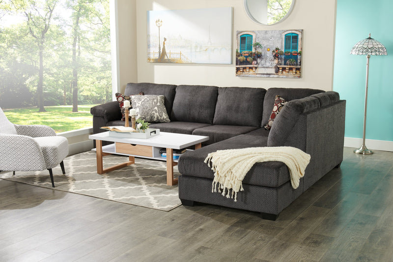 Izaac 47.25\" Modern Coffee Table with Storage and Shelf - White and Brown 