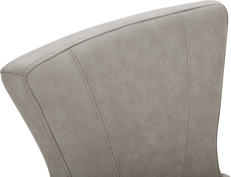 Quinn Counter-Height Stool with Vegan Leather Fabric, 26\"H - Taupe