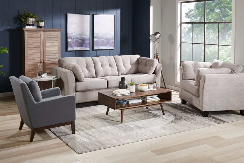 Jacki 18.25\" Chairside Table - White Marble-Look