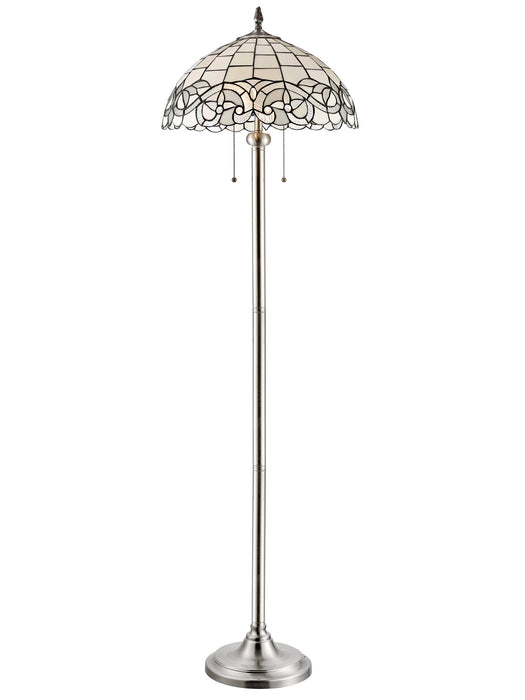 Jasmin 63\" Tiffany Style Hand-Blown Glass Floor Lamp