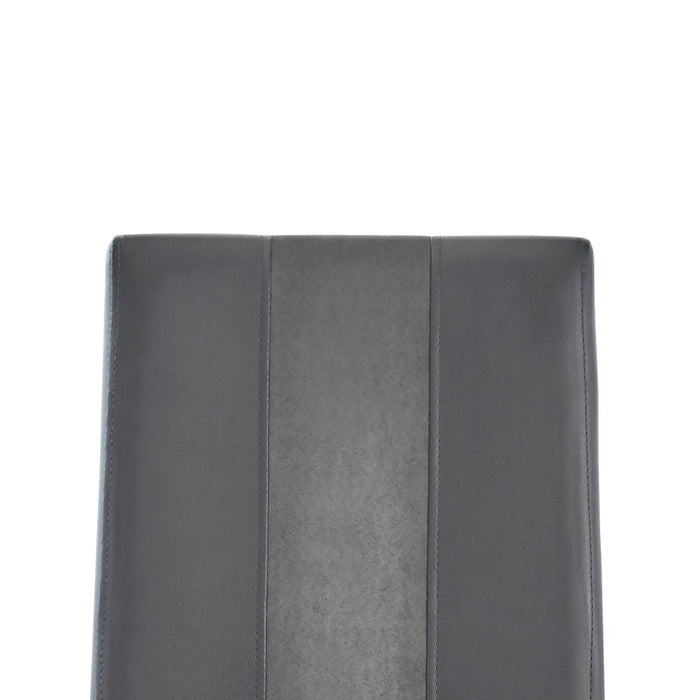 Jaye Dining Chair with Vegan-Leather Fabric, Metal - Grey