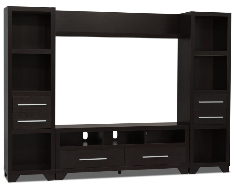 Glendale 99\" 4-Piece Entertainment Centre with Storage and Cable Management for TVs up to 65\"- Espresso