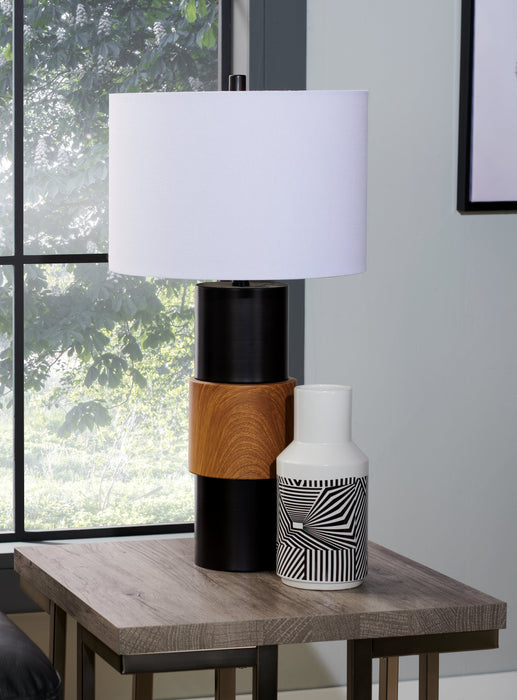 Jesse 22\" Modern End Table - Grey and Pewter with Metal Base