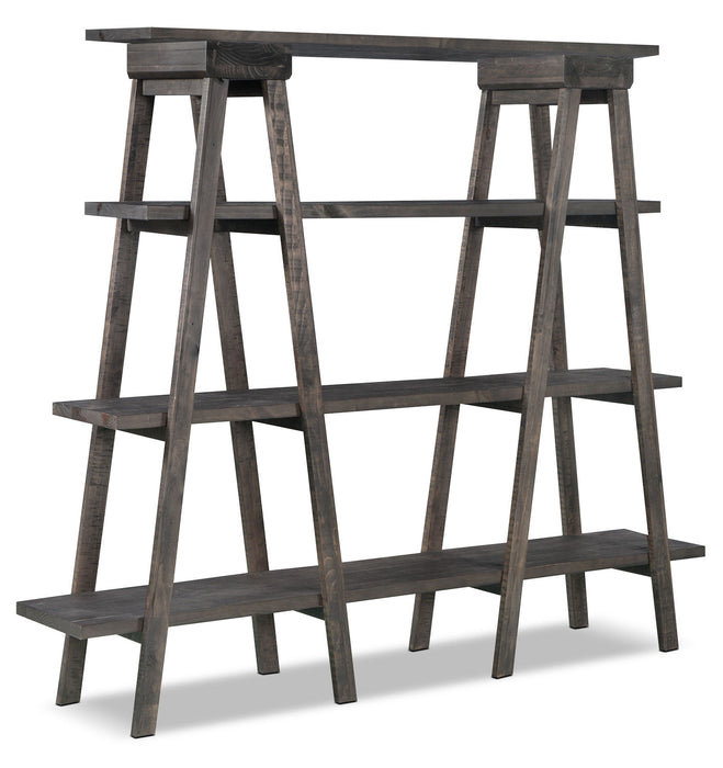 Calistoga 72\" 3-Shelf Open Ladder Bookcase - Weathered Charcoal