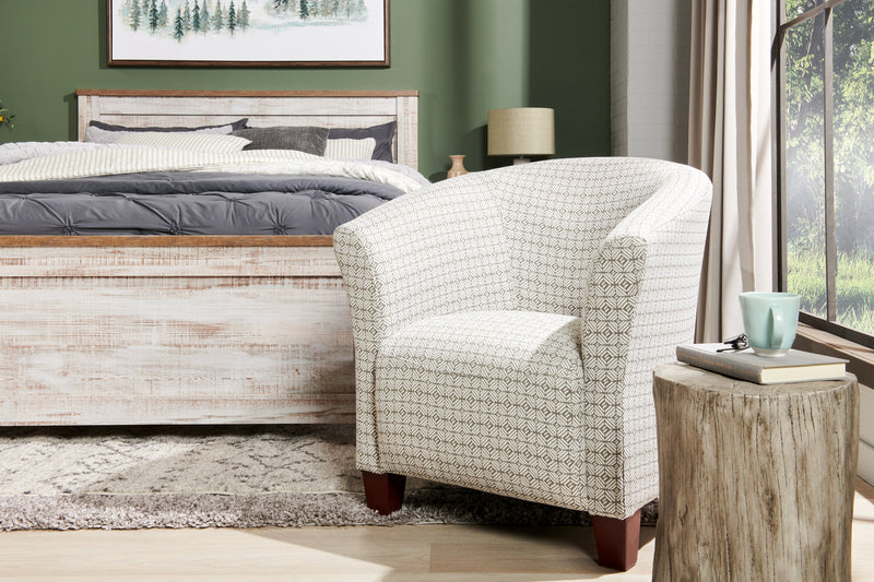 Jordy 15\" Faux Wood  Accent Table - Silver