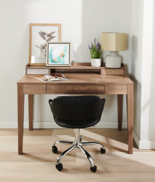Jude 47.25\" Office Desk with 3-Drawers- Hazelnut