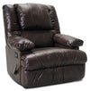 Recliner 5598 Genuine Leather Massage Recliner with Storage Arms - Chocolate