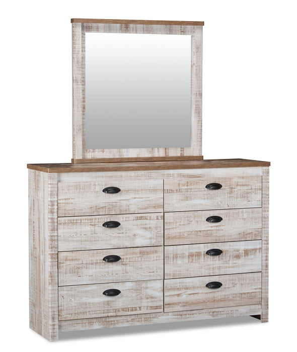Kaia Bedroom Dresser Mirror, Made in Canada - Whitewash