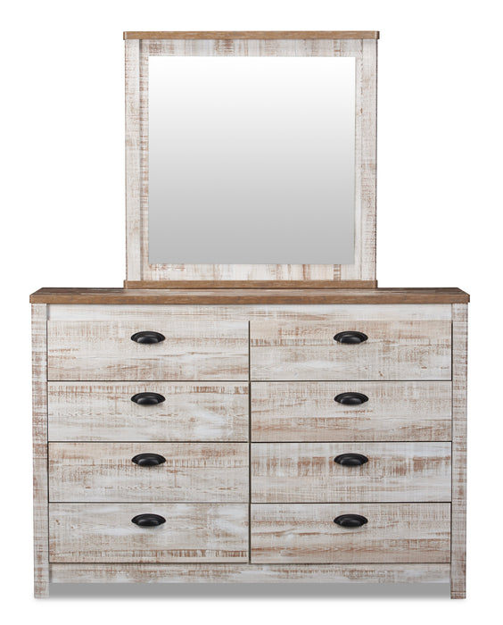 Kaia Bedroom Dresser Mirror, Made in Canada - Whitewash