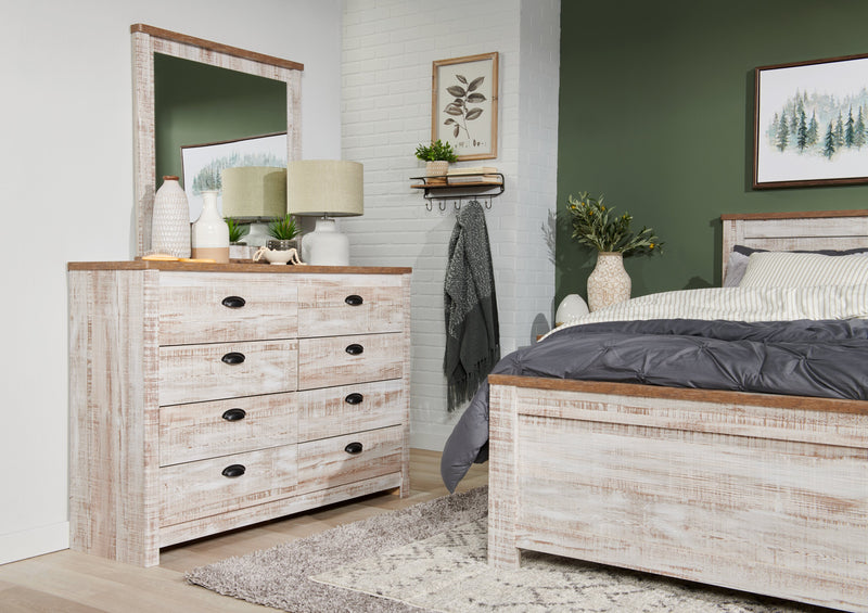 Kaia Bedroom Dresser Mirror, Made in Canada - Whitewash