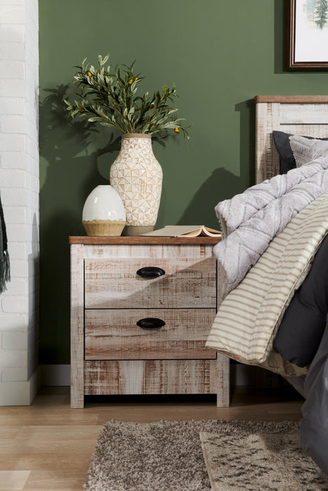 Kaia Bedside 2-Drawer Nightstand, 23.82\"W x 25.1\"H, Made in Canada - Whitewash