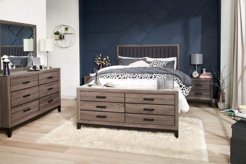 Kate Bedroom Dresser Mirror - Grey/Brown