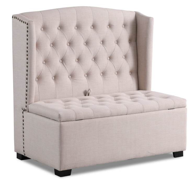 Katie 45.75\" Wingback Storage Bench - White