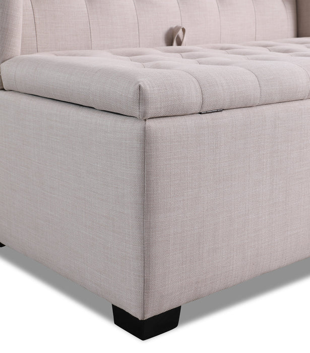 Katie 45.75\" Wingback Storage Bench - White