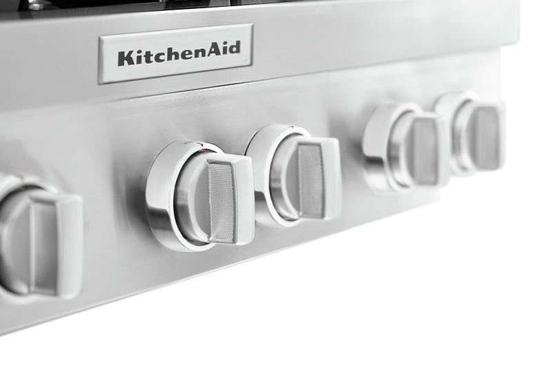 KitchenAid 36\" 6-Element Gas Cooktop - Stainless Steel - KCGC506JSS