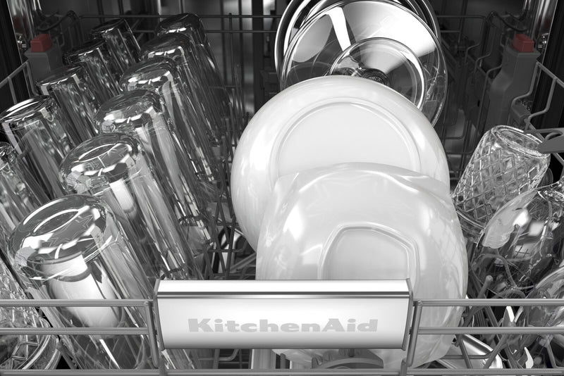 KitchenAid 24\" 44 dBA Built-In Top-Control Dishwasher with Third Rack - Black Stainless Steel with PrintShield™ Finish - KDTM404KBS